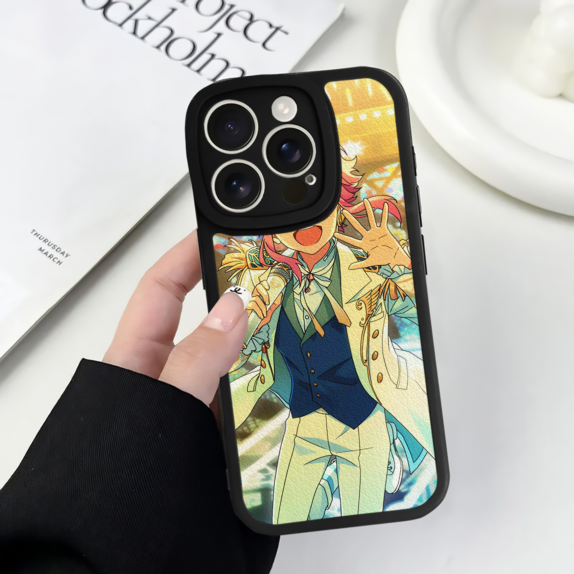 （画像用） あんさんぶるスターズ! Ensemble Stars 【iPhone 16シリーズ対応】シリコンスマホケース（レザー調） 材質：シリコン